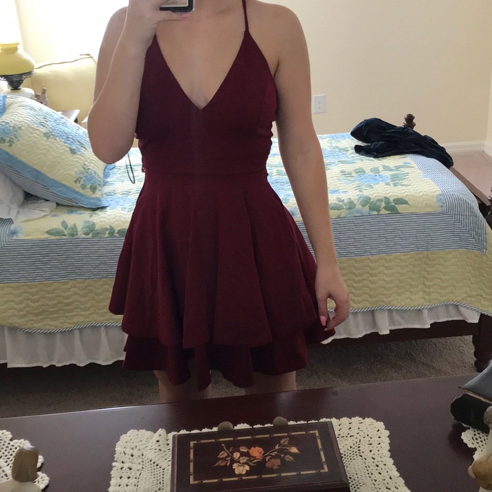 Burgundy dress